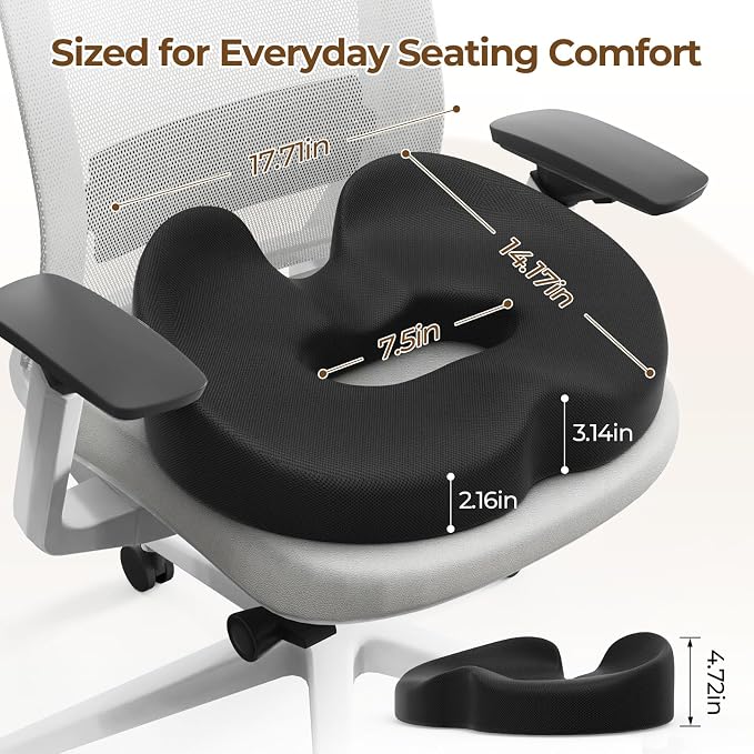 TushGuard Ergonomic Donut Pillow Seat Cushion - Image 2