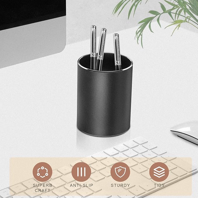 Vaydeer Metal Pen Holder Aluminum Pencil Holder - Image 3