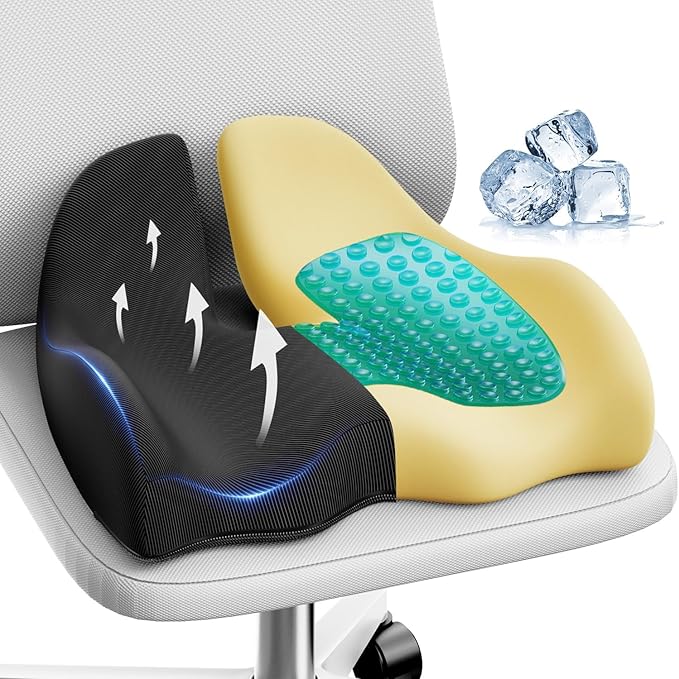 Benazcap Large Cooling Gel Memory Foam Seat Cushion by Benazcap