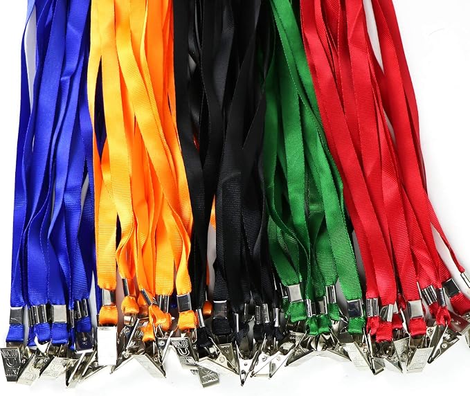 Bird Fiy Black Lanyards 100 Pack 34" Premium Lanyard Bulldog Clips Bulk Nylon - Image 6