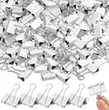 Jetec 200 Pack 0.75in/19mm White Metal Binder Clips Bulk Medium Reusable Fold by Jetec