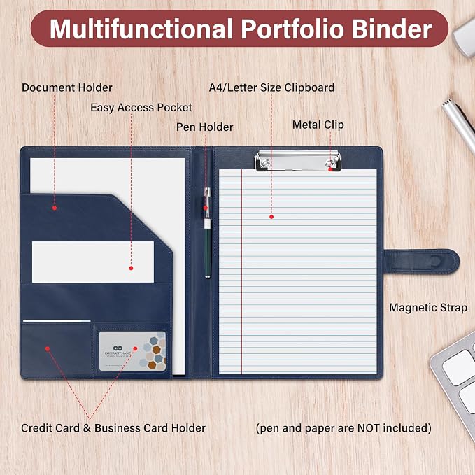 Professional Padfolio, business card holder and document storage - Image 3