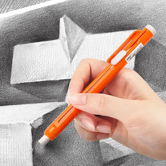 Retractable Mechanical Eraser Pen, Pen-Style Erasers, 4 Pack - Image 5