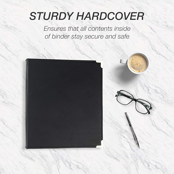 Samsill Classic Collection Leather 3 Ring Binder, Executive Presentation - Image 4