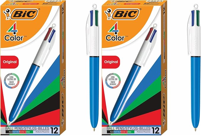 BIC 4-Color Retractable Ballpoint Pens by BIC