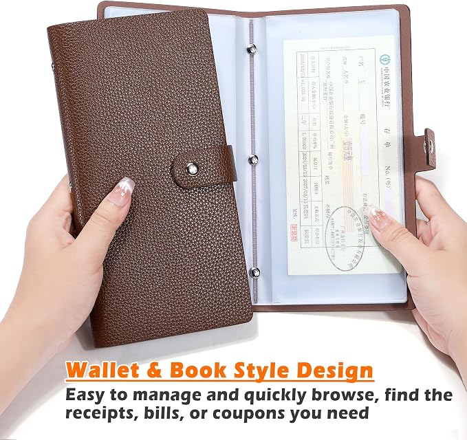 Leather Receipt Organizer, Coupon Organizer - Image 2