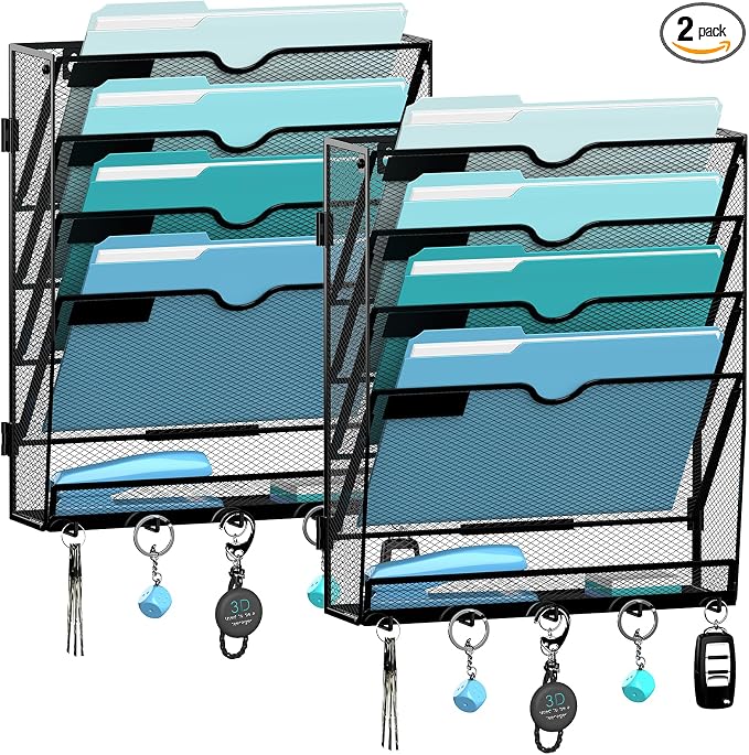 2 Pack 5 Tier Wall File Organizer by JMHUD