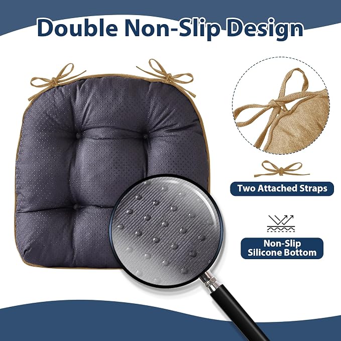 IASEAHK Chair Cushions for Dining Chairs, Seat Cushions for Kitchen Chairs - Image 4