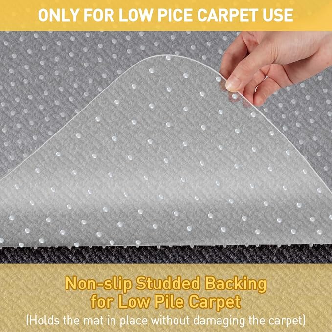Heavy Duty Office Chair Mat for Carpet Floors & Desk Mat for Carpeted Floors - Image 7