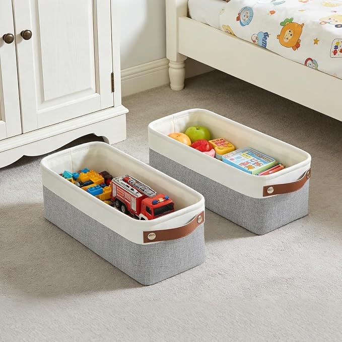 Bagnizer Small Fabric Storage Baskets, Decorative Basket - Image 3