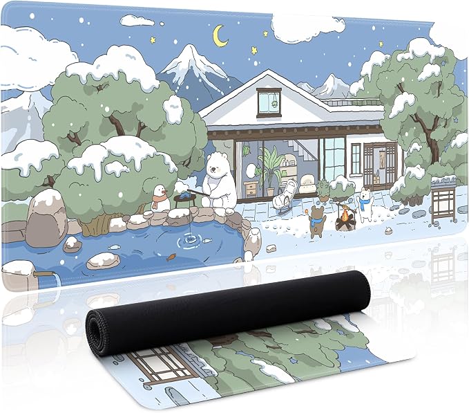 Kawaii Mouse Pad Large Desk Mat Extended Keyboard Mouse Pad Cute Mousepad by Unknown