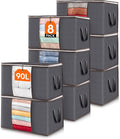 Lifewit 8 Pack 90L Clothes Storage Bins by Lifewit