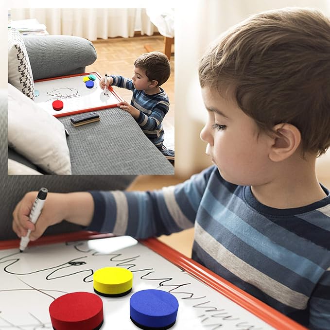 Mini Dry Erase Erasers, IHPUKIDI 48 Pack Magnetic Whiteboard Dry Erasers - Image 3