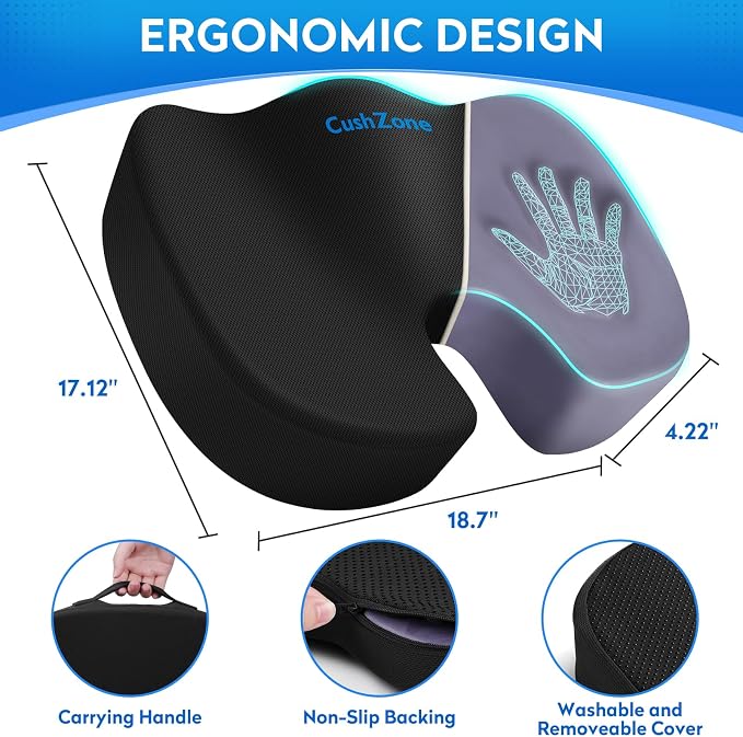XXLSeat Cushion Office Car Seat Cushion, Memory Foam Cushion - Image 4