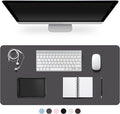 Leather Desk Pad Protector, Non-Slip Desk Pad, on-Slip PU Leather Large Mouse by CADONO