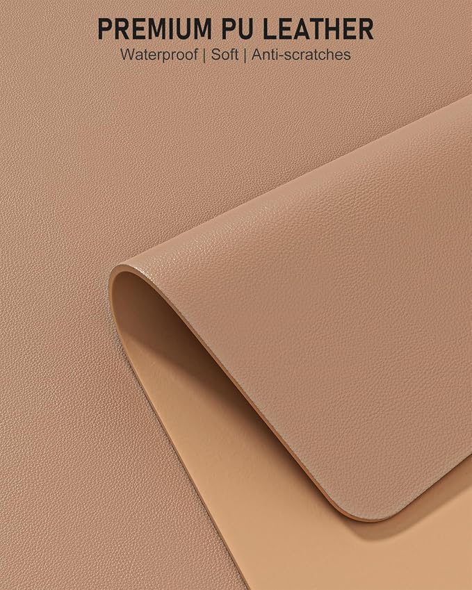 Desk Pad, 35.5" x 17" PU Leather Non-Slip Desk Mat Large Mouse Pad - Image 3