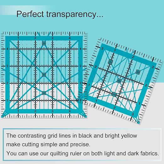 Quilting Rulers 4 Square Ruler Quilting Templates, Quilting Ruler Acrylic Rulers - Image 4