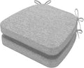 AAAAAcessories D-Shaped Chair Cushions, Machine-Washable Cover, Light Gray by AAAAAcessories