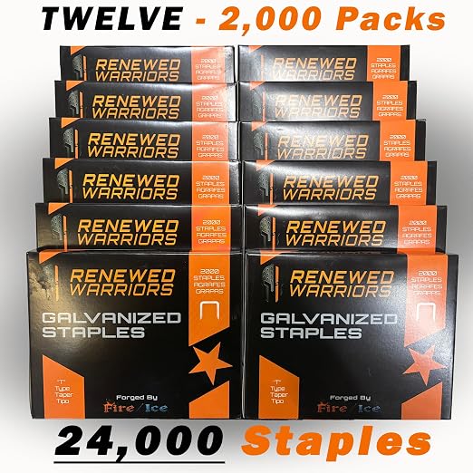 T50 Galvanized Staples – Heavy Duty 3/8" Crown, 1/2" Inch Leg Length – Fits All - Image 2