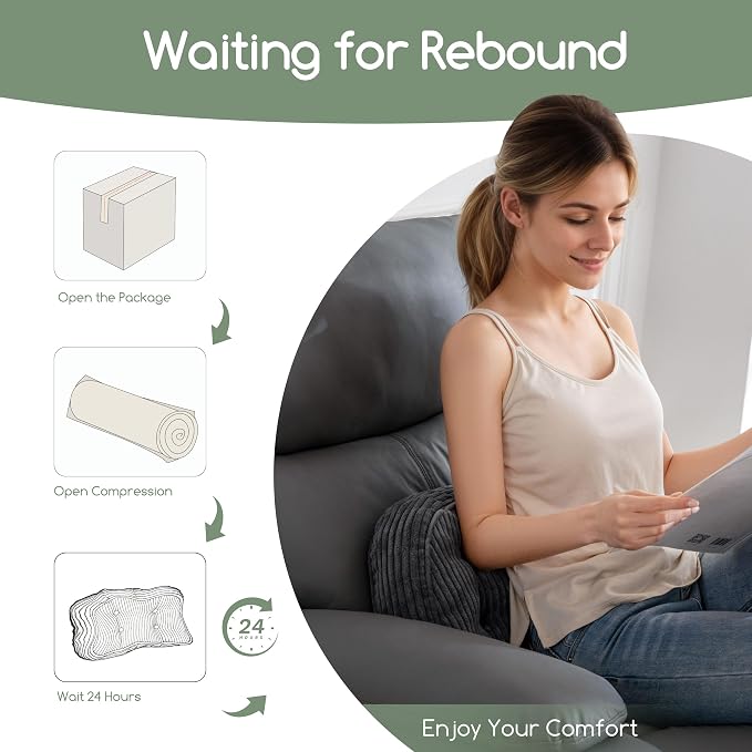 HIGOGOGO Lumbar Support Pillow for Recliner Chair/Accent Chair/Couch/Office - Image 8