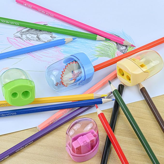 Colored Pencil Sharpener Bulk for Kids Manual Handheld Crayon Sharpeners | - Image 7