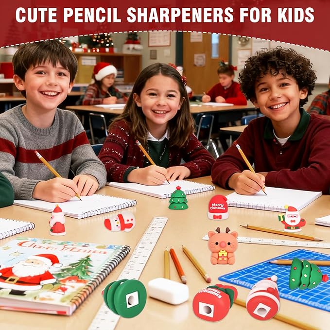 LiYiQ 24 PCS Cute Christmas Pencil Sharpener - Image 5