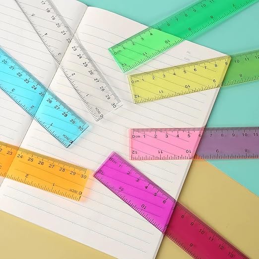 Ruler 12 inch Rulers for Kids Plastic Clear Ruler Bulk for Classroom School - Image 6