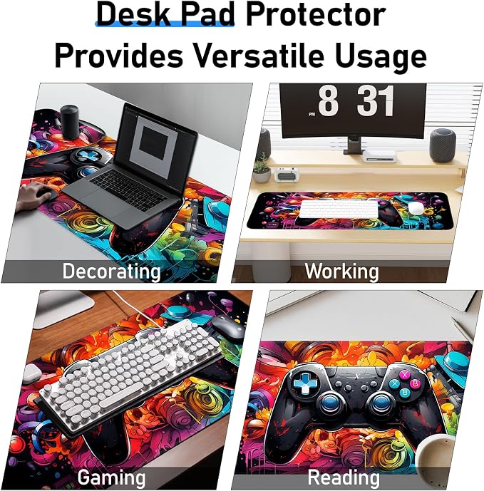 Gaming Mouse Pad, Large Mouse Pad, Waterproof Non-Slip Rubber Base, Stitched - Image 7