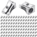 Fumete 144 Pcs Metal Mini Pencil Sharpeners Bulk Handheld Metal Pencil by Fumete