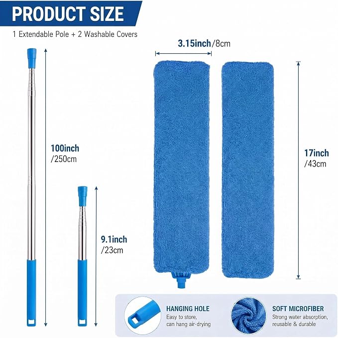 Retractable Gap Dust Cleaner Under Appliance Cleaning Tool, Flat Duster - Image 2