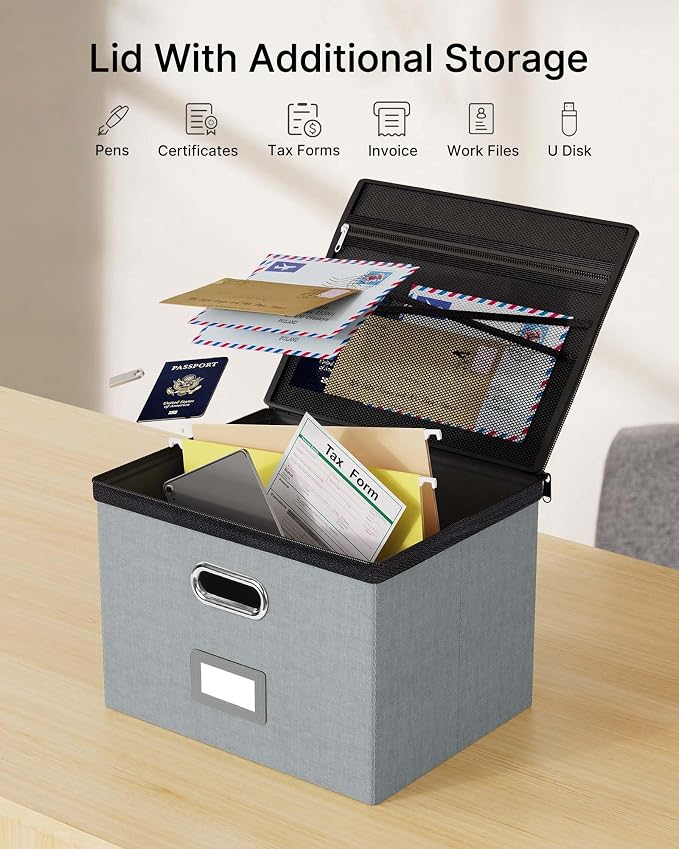 Oterri 1 Pack Large File Organizer Boxes - Image 2