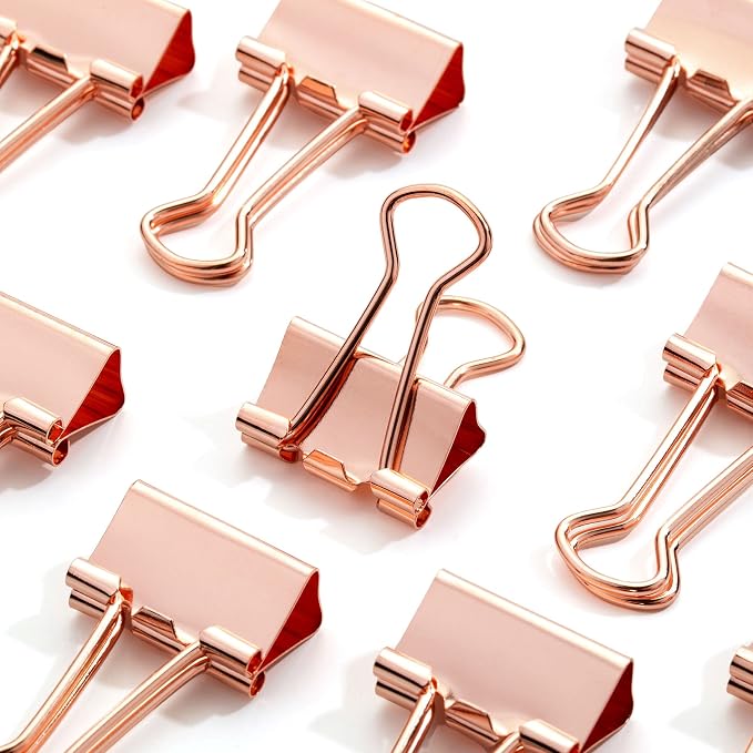 Mr. Pen- Small Binder Clips, Small Size | Rose Gold Metal Binder Paper Clips - Image 7