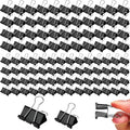 80 PCS Large Binder Clips 2 Inch and 1.6inch, Jumbo Binder Black Paper Clamps by TINSKY