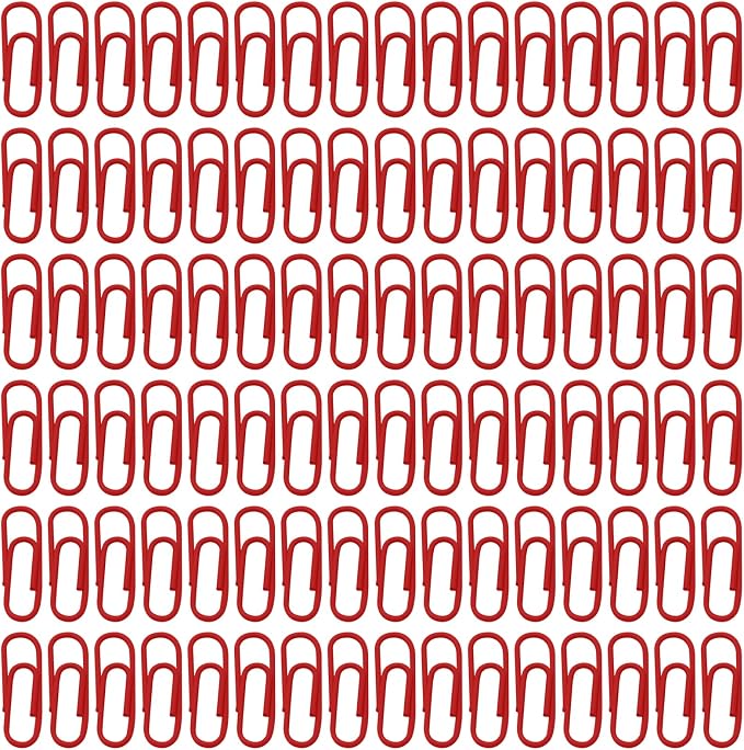 200 Pack Red Paper Clips Small Paper Clips, 1.1 Inch / 28mm Metal Paper Clips - Image 2