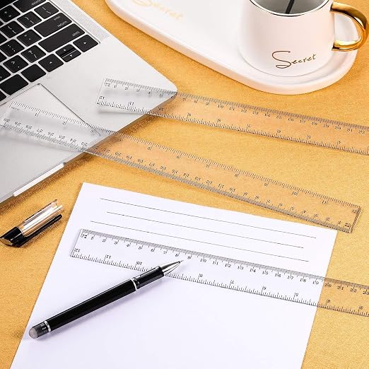 Chuangdi 20 Pieces 12 Inch Rulers Bulk Plastic Colorful Rulers - Image 4