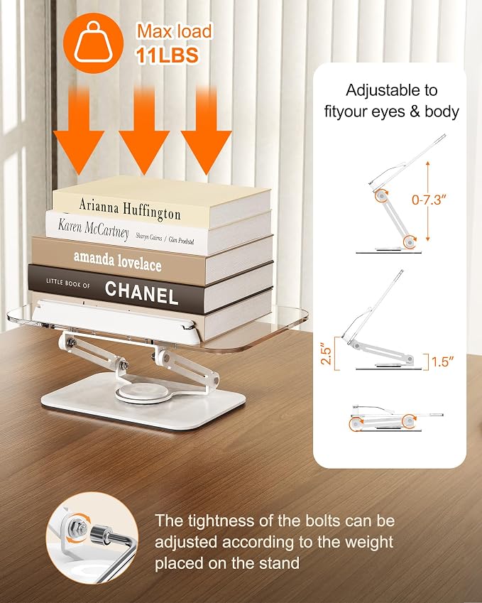 Acrylic Book Stand for Reading, Adjustable Book Holder - Image 8
