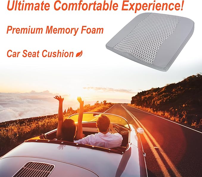 Lofty Aim Car Seat Cushion, Comfort Memory Foam Car Cushions - Image 2