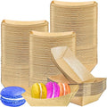 150 Pack 1/4Lb Paper Food Boat Trays Disposable Small Paper Boats Plates by MotBach