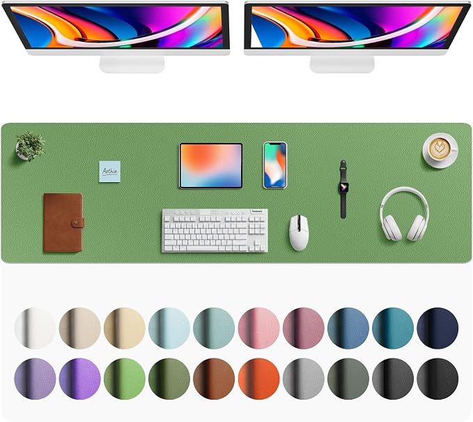 Aothia Faux Leather Desk Mat by AothiaSimpleNaturalUnique