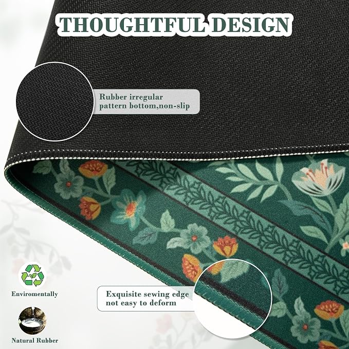 iCasso Desk Mat for Keyboard and Mouse, Large Mouse Pad, Desk Pad Mat, - Image 4