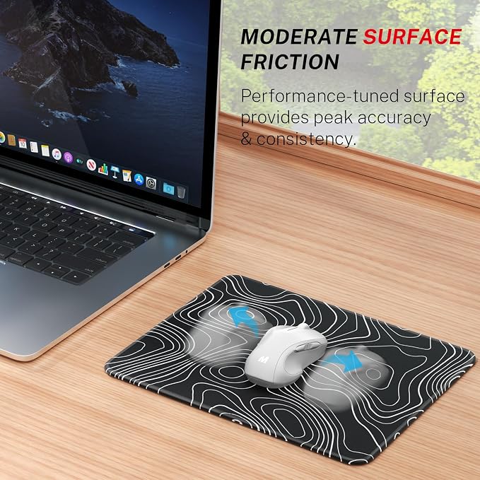 MROCO Essential Office & Gaming Mouse Pad, 8.5 x 11 Inch, Functional Pattern - Image 2