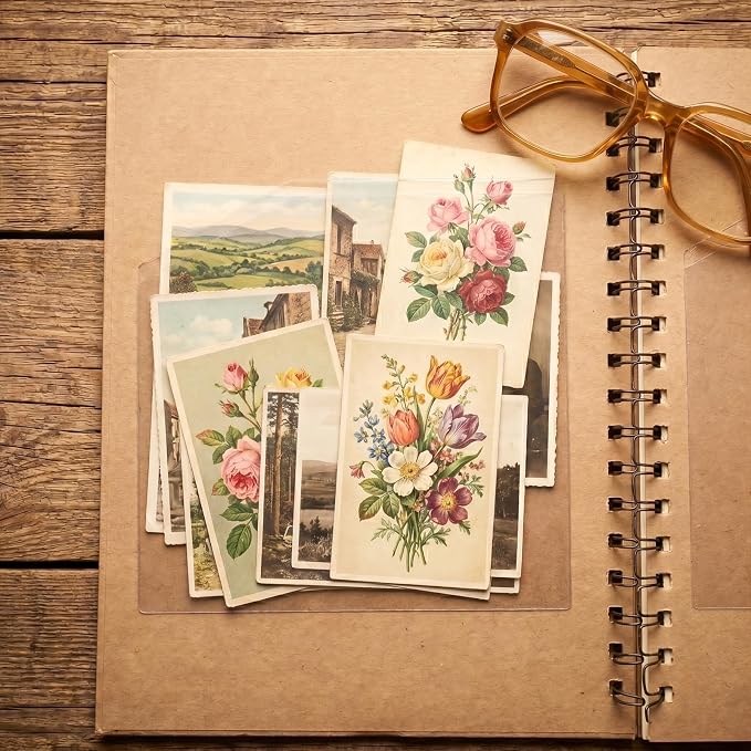 12Pcs 6.1" Clear Self Adhesive Planner Pockets, Notebook Storage Inserts | - Image 6