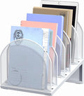 5-Section Desk File Organizer, Metal Mesh Folder Organizer by OUTIOE