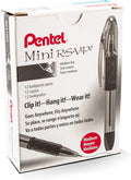 Pentel RSVP Mini Ballpoint Pen, Medium Line, Sky Blue Ink, 12 pack by PentelofAmerica