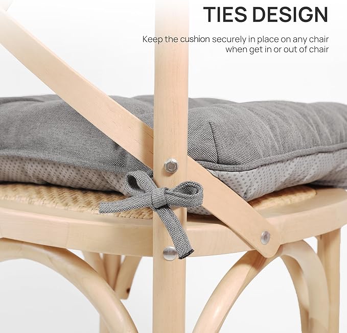 Love's cabin Memory Foam Chair Cushions Set of 4, 15.5"x15.5"x3.5" Indoor & - Image 4