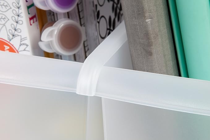 IRIS USA Plastic Book Bin Magazine Holder, Vertical Standing Connecting - Image 6