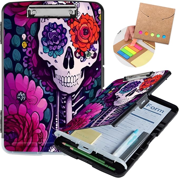 Clipboard with Storage, Heavy Duty Plastic Storage Clipboard with Low Profile by Unknown