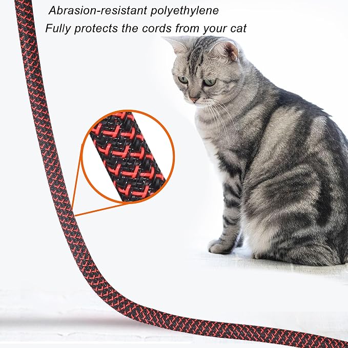 25ft - 1/2 inch Braided Cable Management Sleeve Cord Protector - Self-Wrapping - Image 4