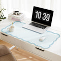 Scalloped Desk Mat, 31.5" x 15.7" Large Cute Aesthetic Desk Accessories by Ohocut