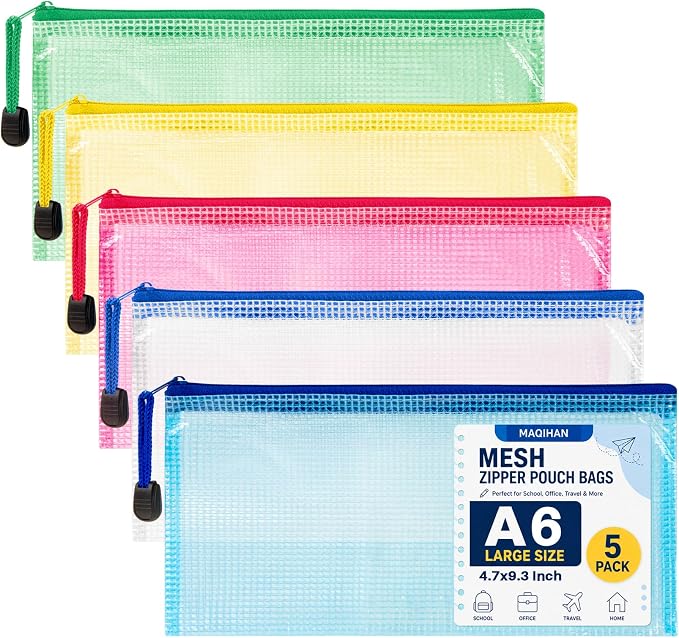 Mesh Zipper Pouch Bags by MaqiIhanCustomOfficial